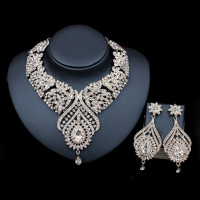  LAN PALACE new costume women dubai jewelry set african beads engagement necklace and earrings for party  free shipping
