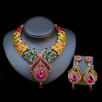  LAN PALACE new costume women dubai jewelry set african beads engagement necklace and earrings for party  free shipping