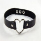 1pc women Punk CHIC Rivet Handmade Chain PU Leather Heart Collar Choker Necklace fine jewelry lovely