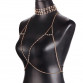 2017 Fashion Crystal Bra Harness Chain Women Rhinestone Choker Necklace Pendant Bikini beach Body jewelry #235077