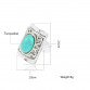 2017 Fashion Green Stone Rings Antique Color Ring With Drop Round Squares Style Mixed Design Big Rings For Women New