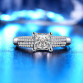 2017 Fashion Jewelry Elegant Ring For Women Engagement Wedding Female Silver White Zircon Rings Jewelry Luxury Design Size 6-10