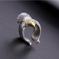2017 Golden Eagle domineering personality ring 100% 925 sterling silver for men or women wedding ring fashion fine jewelry GR15