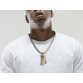 2017 Men's Hip Hop Bling Bling Iced Out 5mm Tennis Chain 1 Row Rhinestone Necklaces Luxury Brand Jesus Pendant Gold Men Jewelry