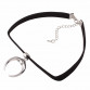 2017 New Design Black Velvet Ribbon Choker Necklace Gothic Handmade With Charm Moon Pendant Gothic Emo For Women Collares Mujer