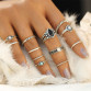 2017 New Design Vintage Ring Set Tibetan Crystal Female Midi Rings Sets for Women conjuntos de anillo Jewelry Christmas Gift