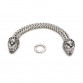 2017 New Designer Fashion Lion Jewelry Classical Silver Colour Double Lion Bracelet Bangle For Mens Chain Bracelet Best Gifts
