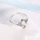 2017 New Fashion Designer Knuckle Ladies Rings Jewellery Gifts For Women Romantic Zircon Silver Colour Ring Female Wholesale