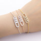 2017 New Simple Design Gold Crystal Bracelets Charms Gold Chain Bracelet Charm Bracelets for Women Femme Fashion Jewelry gift