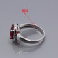 2017 New Style Wedding Red Garnet 925 Sterling Silver Jewelry Sets For Women Ring Size 6# 7# 8# 9# 10# Free Gift Box W189