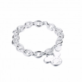 2017 New Women Bracelet Geometric Design Women Charm Bracelet With Toggle Clasps Silver Chain Classic Gift