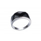 2017 New arrival high quality black crystal 925 sterling silver men finger rings men`s wedding ring for man jewelry wholesale