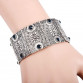 2017 New design fashion vintage antique ancient silver openwork wide cuff bracelet & bangle for women retro jewelry new