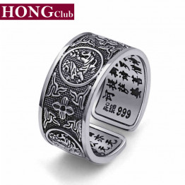 2017 Opening Ring 100% Real 925 Sterling Silver Ring Jewelry for Men Vintage Dragon Tiger Bird Snake Turtle Ring jewelry GR201