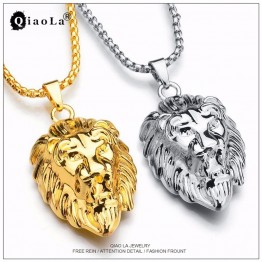 2017 Reggae Iced Out Hiphop Lion Necklace&Pendant Hip Hop Gold Silver Colors Long Chain Necklaces for Men Women Bling Jewelry