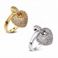 2017 Romantic Love gift Heart shape charm Pendant design Beautiful women Top quality Cubic zircon Stone jewelry Hot Wedding ring