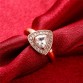 2017 Vintage Big Crystal Triangle Finger Ring Female Rose Gold Color Engagement Rings for Women Wedding Jewelry Bijoux S3R744-B