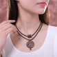 2017 chokers Woman Necklaces vintage Jewelry Tree Design Wooden pendant Long necklace for women collares mujer kolye