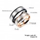 2017 fashion Black Rose Gold color Stainless Steel Korean love Rings for Men Women Engagement Anniversary Lovers jewellery