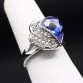2017 leaf rhinestone setting ring new design promotion Austrian Crystal Charm Finger Rings woman gold color jewelry 84172