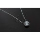 2017 new arrival round crystal design 925 solid sterling silver ladies pendant necklaces jewelry wholesale drop shipping