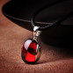 2.2*1.2cm new 2017 Natural semi-precious stones Princess high-end 925 Sterling Silver Necklace Pendant female garnet red rhyme