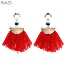4 colors wholesale New 2017 Trend fashion rope tassel statement Earrings for women jewelry Fringing earrings