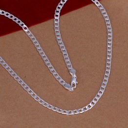 4mm/16--30 inch men's chain necklace 2017 New Top Quality Silver Plated & Stamped 925 accessories jewelry vintage statement