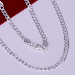 4mm/16--30 inch men's chain necklace 2017 New Top Quality Silver Plated & Stamped 925 accessories jewelry vintage statement