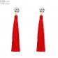 6 colors wholesale New 2017 Trend fashion rope tassel earring vintage design party girl statement Earrings for wedding jewelry