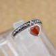 925 Sterling Silver Heart Rings With Hanging Heart Red Garnet Rings Natural Stone Vintage Style Fine Jewelry For Women anillos