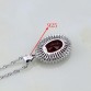 925 Sterling Silver Jewelry Round Red Garnet Zircon White CZ Jewelry Sets For Women Wedding Earring/Pendant/Necklace/Ring 3PCS