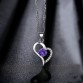 AAA 100% 925 Sterling Silver Pendant Necklace For Women CZ  Fine Jewelry 2 Colors FREE SHIPPING