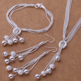 AS271 Hot 925 sterling  silver Jewelry Sets Bracelet 011 + Necklace 494 + Earring 324 /aktajcaa argajina