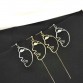 Abstract Art Stylish Gold/Silver Face Statement Dangle Earrings Girls Fashion Trend Bar Long Earrings For Women Bijoux 2017