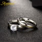 Ajojewel Brand European Style Wedding Jewelry HIgh Quality Stainless Steel Fashion Two Pieces Rings Set For Women