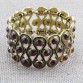 Alloy Charm Flower Fashion Colorful Crystal Vintage Gold Color Indian Bracelet Jewelry Bangle For Women