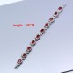 America And Europe Pop 925 Silver Red Garnet 4PCS Wedding Jewelry Set For Women Ring Size 6/7/8/9/10 Bracelet length 18cm Z21