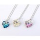 Anngill Romantic Heart Necklaces & Pendants 100% Real Crystals From Swarovski Women Wedding Jewelry Accessories Christmas Gift