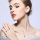 BAMOER 2017 New Arrival Luxury 925 Sterling Silver Love Heart Pendant Necklace for Women Wedding Fine Jewelry PAS260
