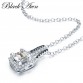 [BLACK AWN] 925 Sterling Silver Fine Jewelry Sets Trendy Engagement Sets Necklace+Earring+Ring for Women PTR023