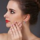 [BLACK AWN] 925 Sterling Silver Fine Jewelry Trendy Engagement Earrings for Women Female Wedding Earrings T159