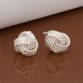 Best Quality Silver color Ball Stud Earrings Fashion Design Earrings for Women 2016 Hot Sale Female Fine Jewelry Gift