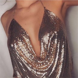 Best lady 2017 Fashion Jewelry Maxi Statement Necklace Wholesale Luxury Trendy Bra Necklace Body Necklace Chain Sexy Bijoux 5041
