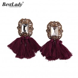 Best lady Hot Design Fashion Jewelry Wedding Big Long Earrings Vintage Tassel Statement Stud Earrings For Women Wholesale 4251