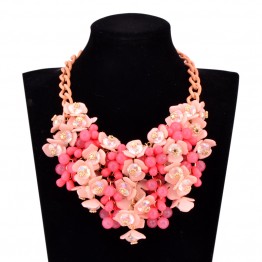Bohemia Maxi flower choker necklace 2016 New sping fashion boho jewelry display Big statement necklace for women accessories