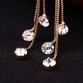 Brief personality tassel long design sparkling crystal earrings female earrings #E059
