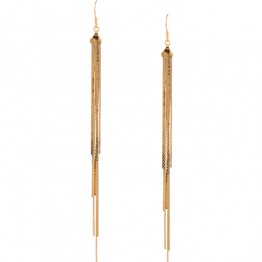 Brincos Fashion Unique Design Punk Rock Gold\Silver Long Chain Tassel Pendant Exaggerated Statement Dangle Earrings for Women
