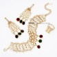 CWEEL African Beads Jewelry Sets Gold Color Nigeria Wedding Beads Dubai Fashion Indian Chunky Jewellery Set Statement Necklace 