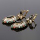 Charm Indian Jewelry Mixed Colorful Stone Crystal Gold Color Wedding Jewelry Sets For Brides 2017 New